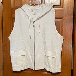 Norton Studios White Sweatshirt Vest - Size 2X